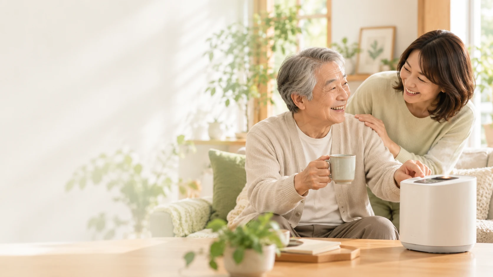 親世代と家族が暮らしの道具を一緒に選ぶ様子